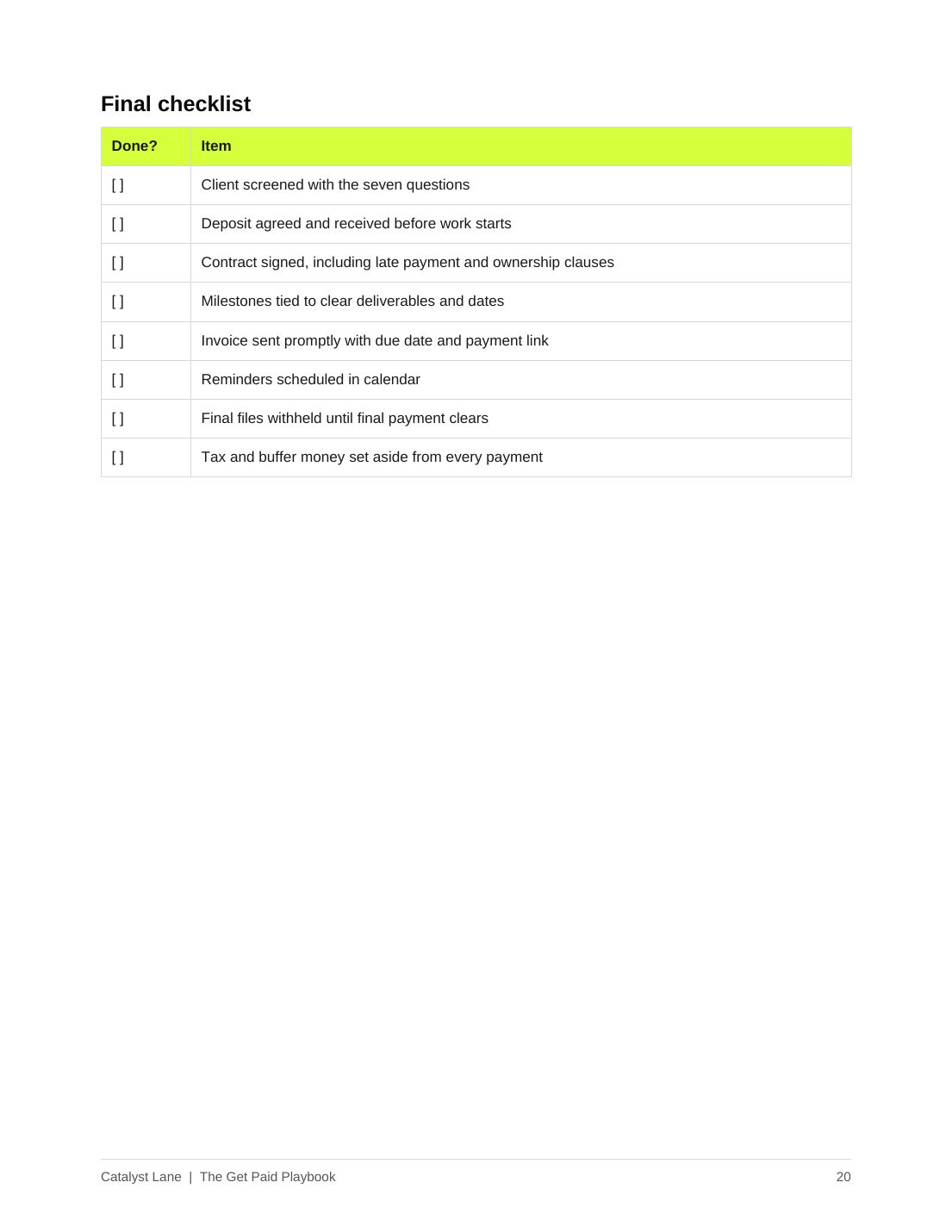 Playbook page 20