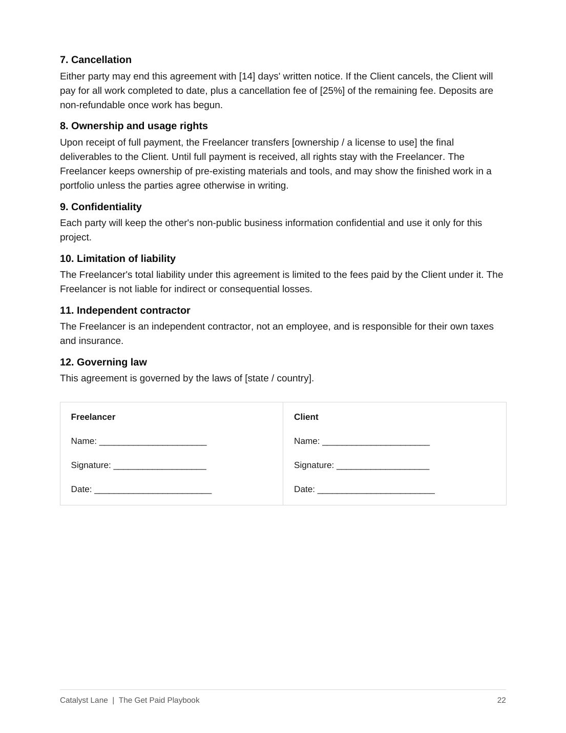 Playbook page 22